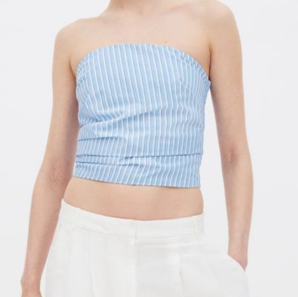 NWT H&M Pleat Detail Bandeau Top - Picture 1 of 6
